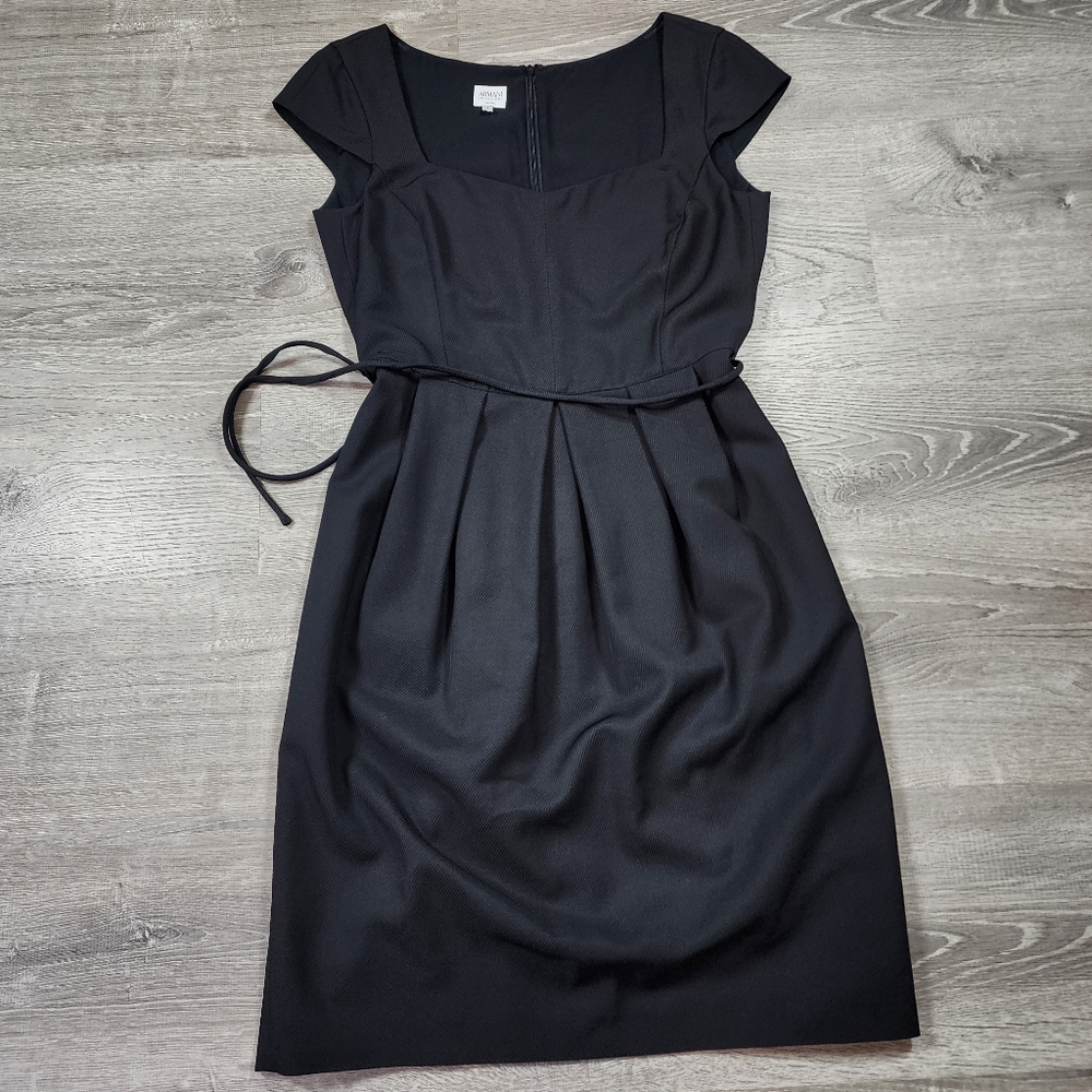ARMANI COLLEZIONI Made In Italy Black Classic Cocktail Dress 8